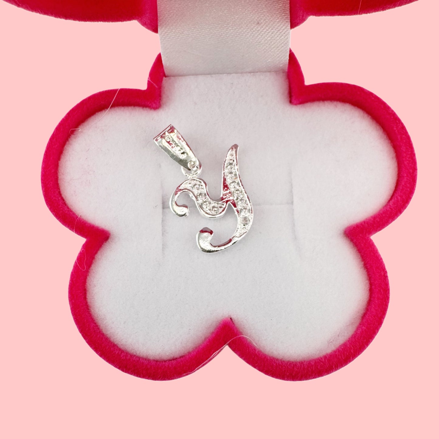 Dije Plata .925 Iniciales con Circonias Pequeño Letra Y