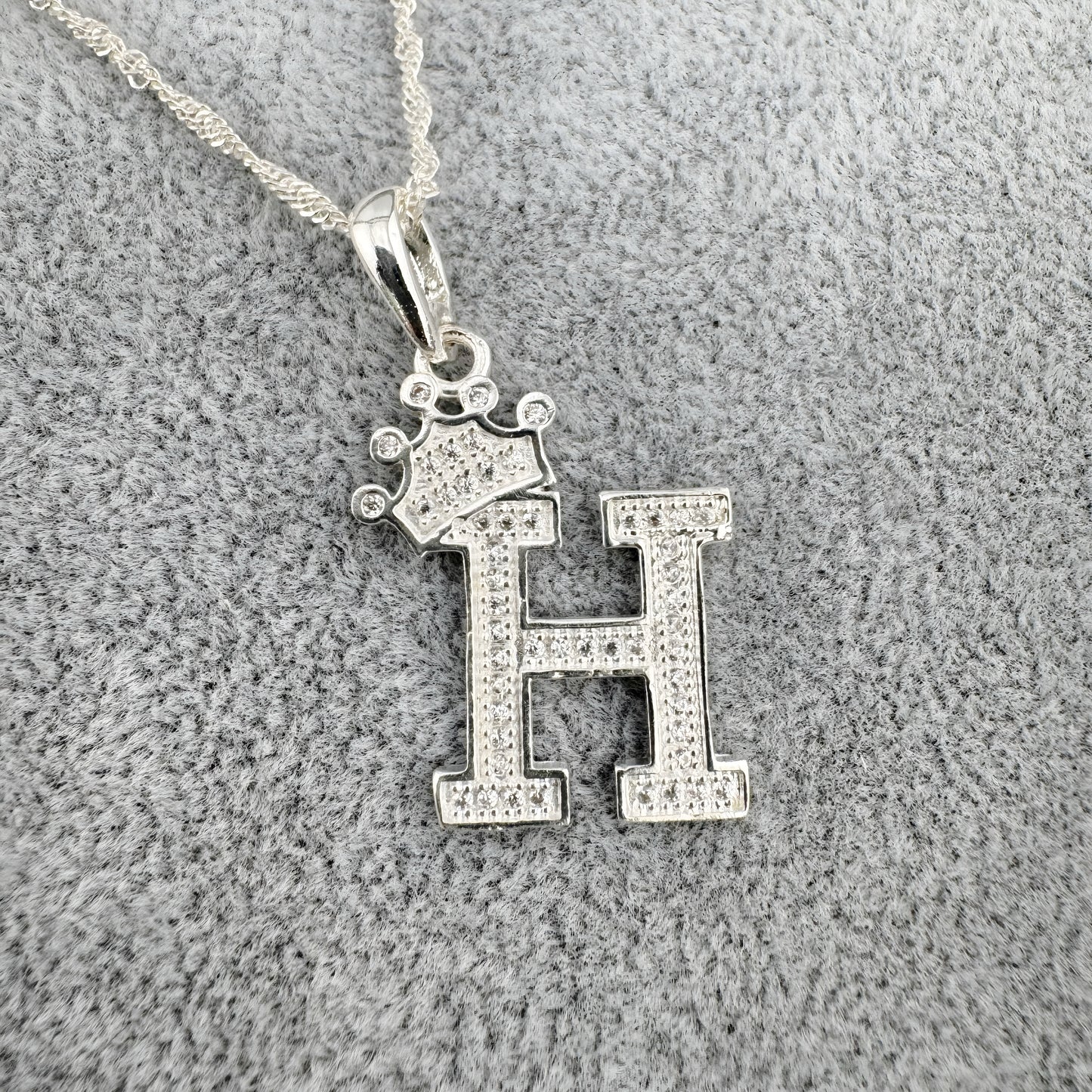 DIJE PLATA 925 LETRA H