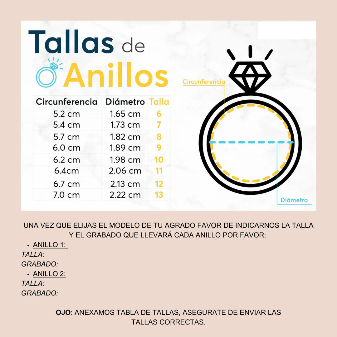 3 piezas Argolla Caramelo