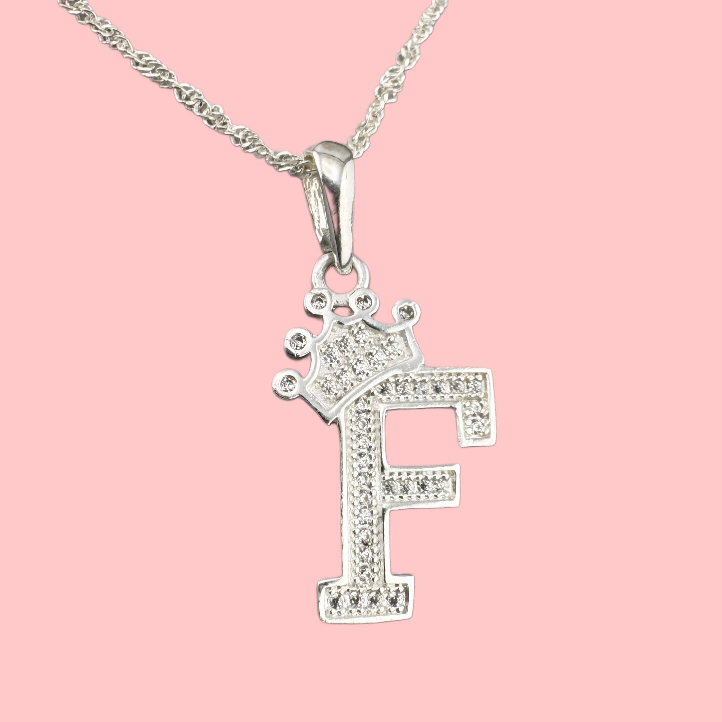 DIJE PLATA 925 LETRA F