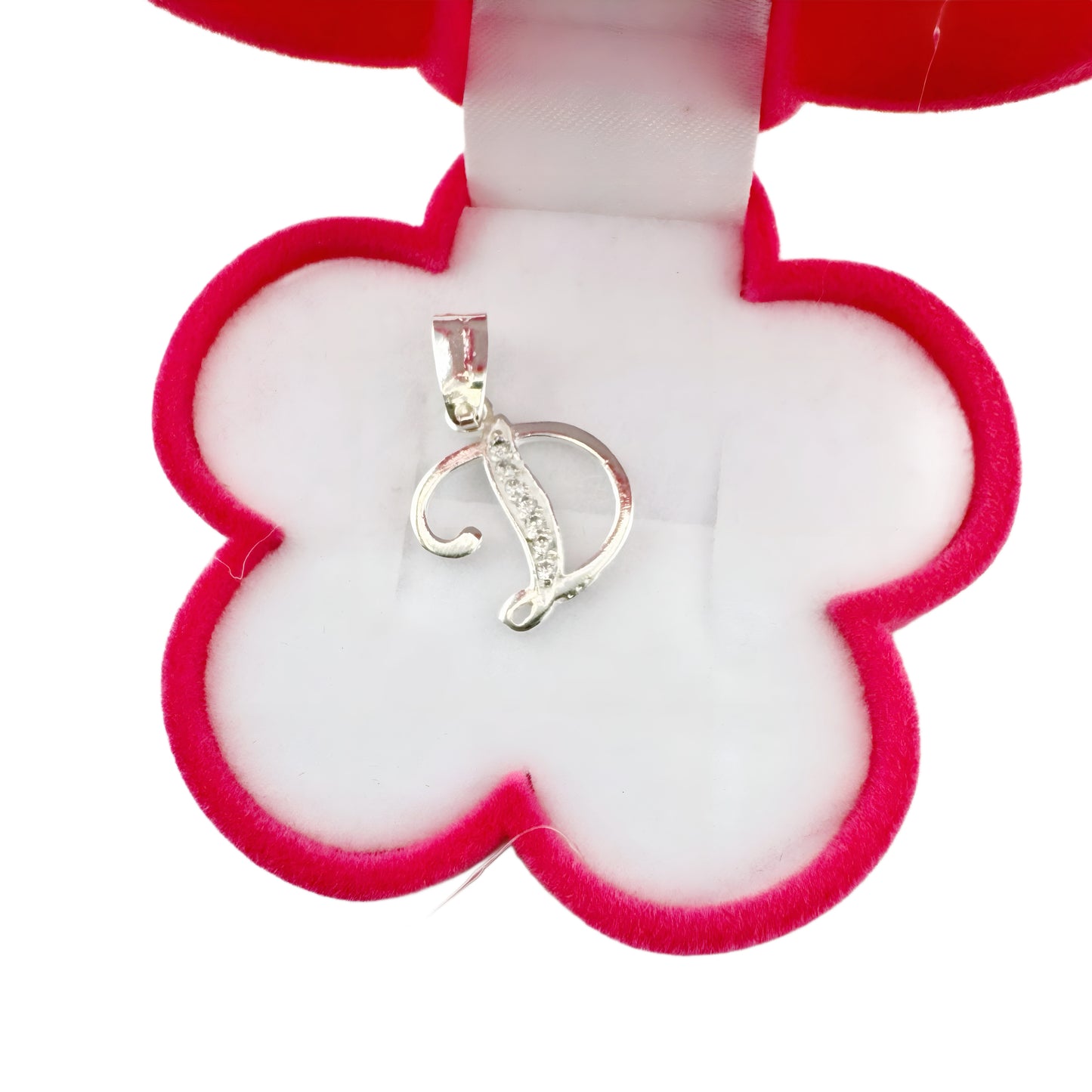 Dije Plata .925 Iniciales con Circonias Pequeño Letra D