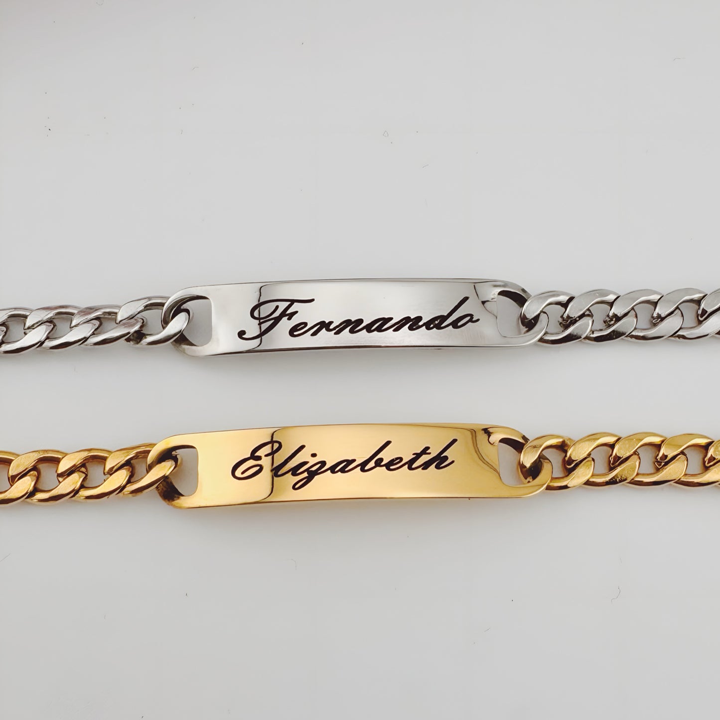 Dúo Pulseras Plata y Dorado