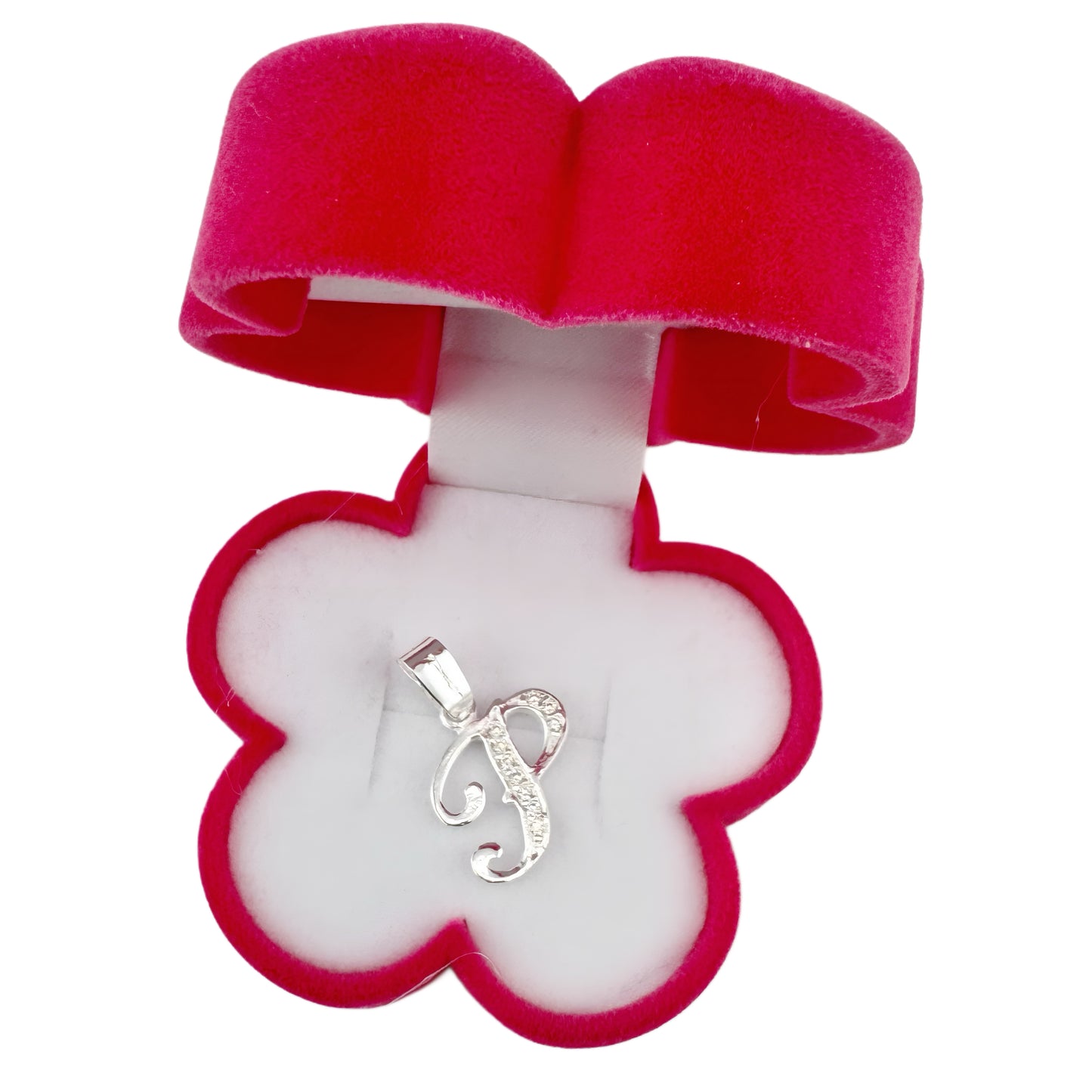 Dije Plata .925 Iniciales con Circonias Pequeño Letra P