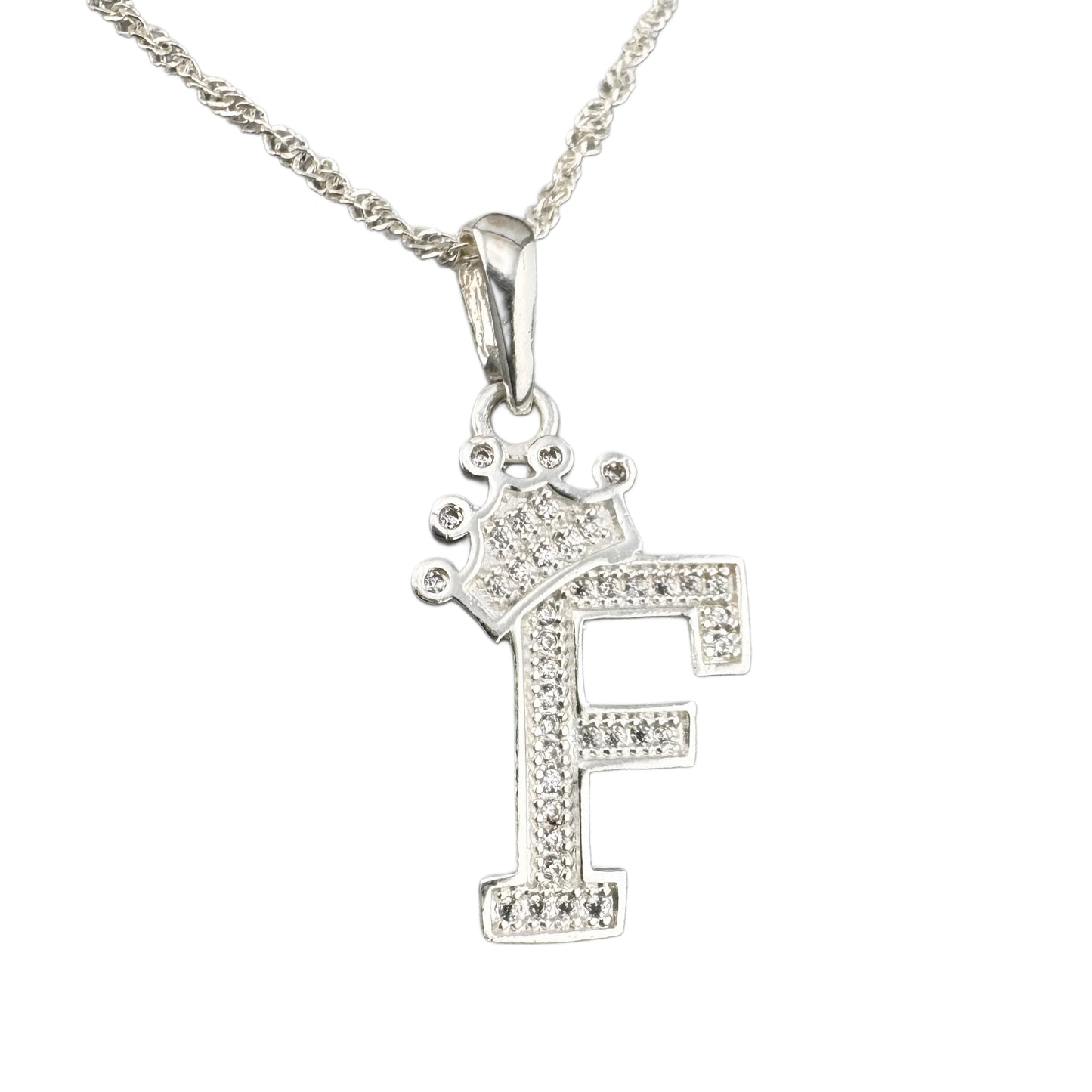 DIJE PLATA 925 LETRA F