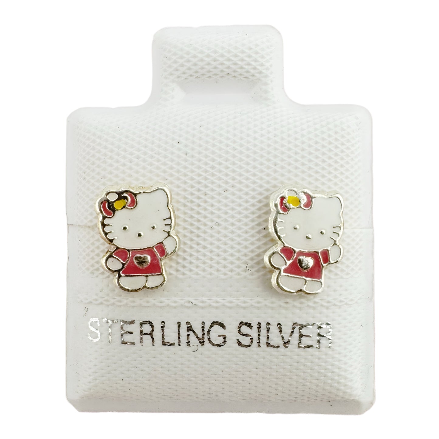 Arete Broquel Kitty esmaltada