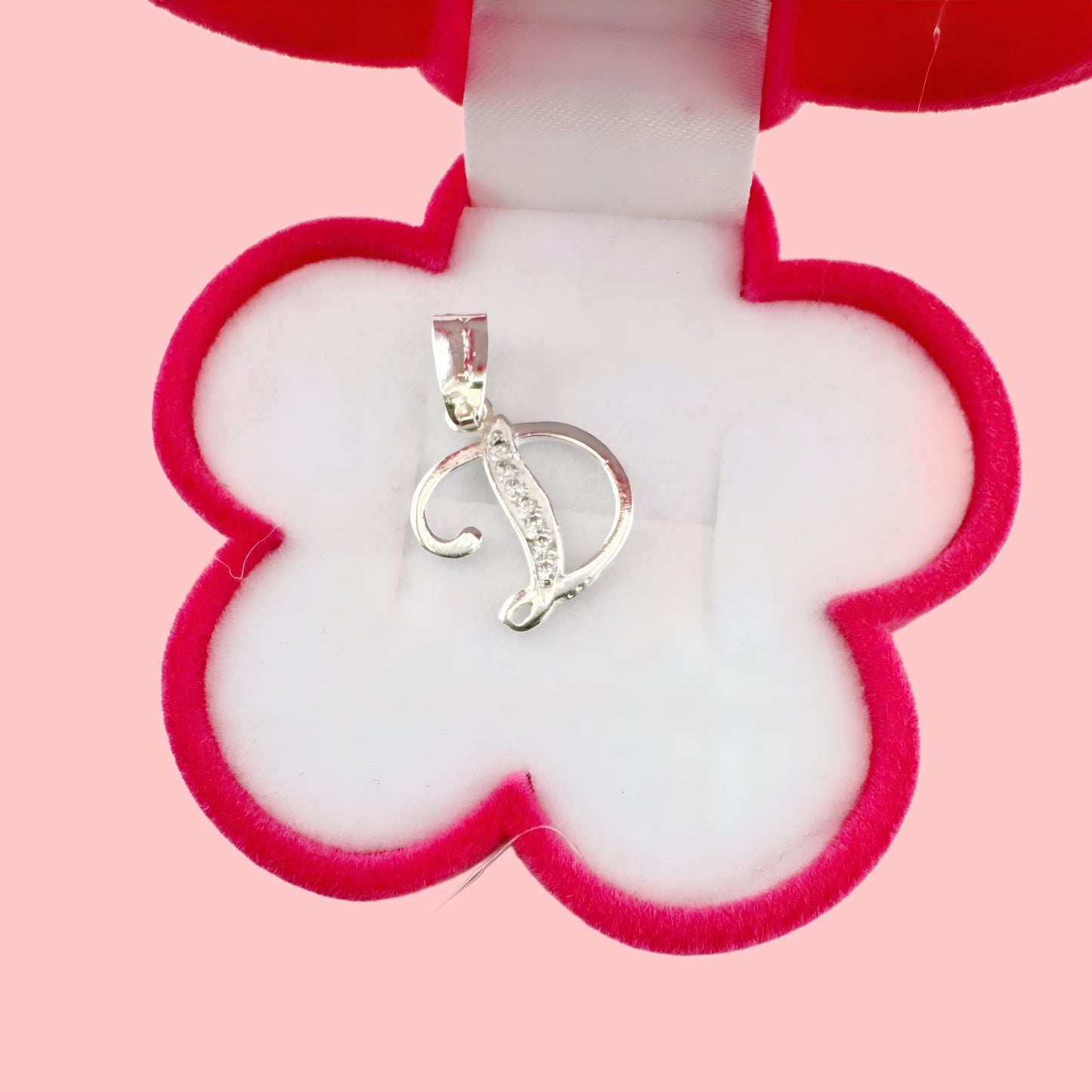 Dije Plata .925 Iniciales con Circonias Pequeño Letra D