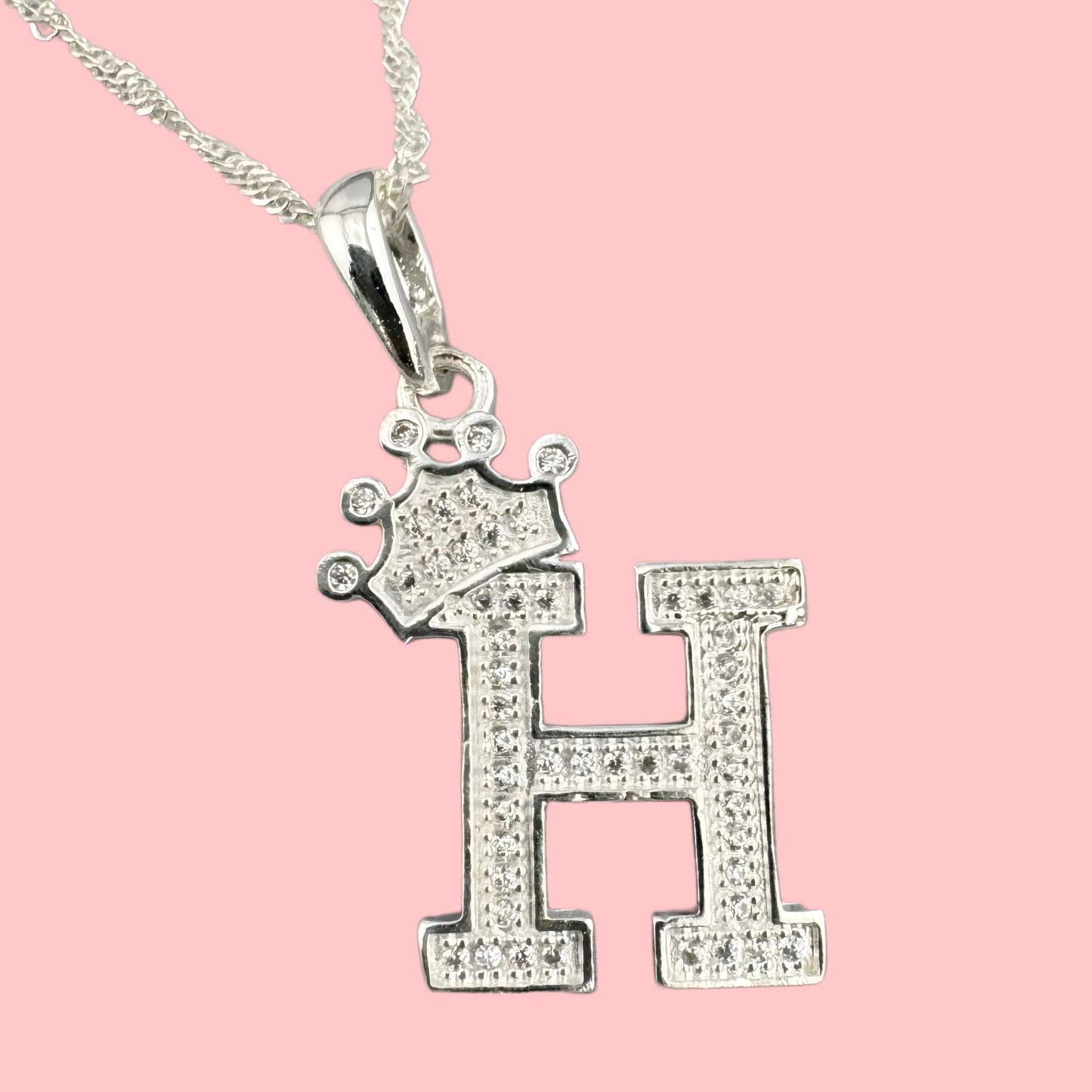 DIJE PLATA 925 LETRA H