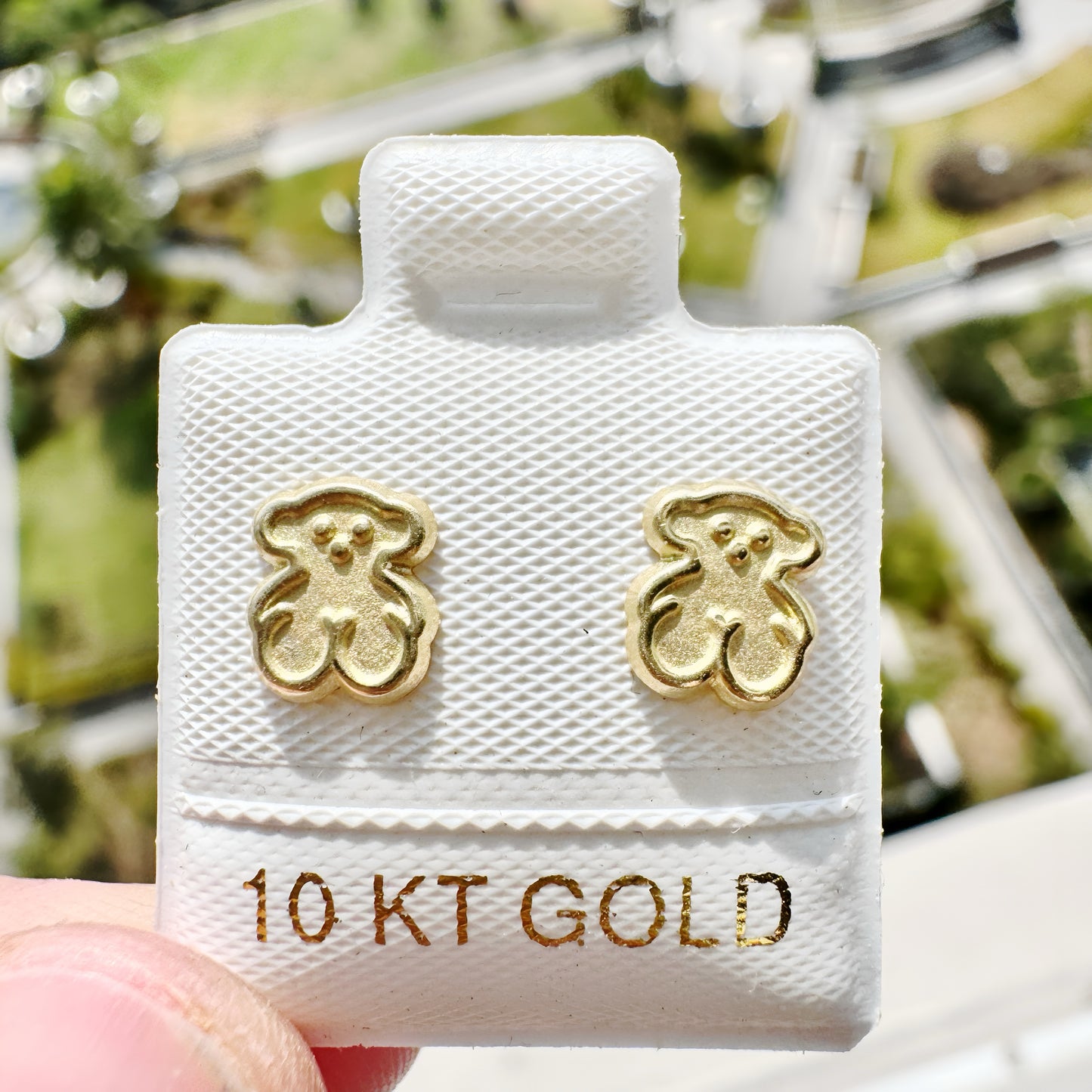 Arete Broquel Oro 10k Oso Tous