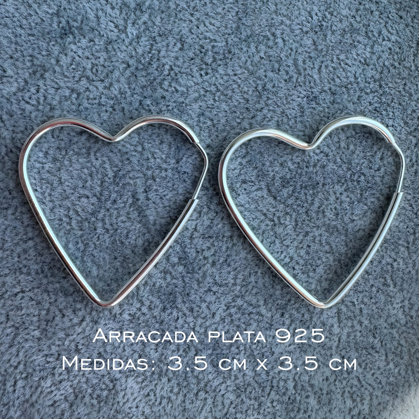 Arracada corazón grande