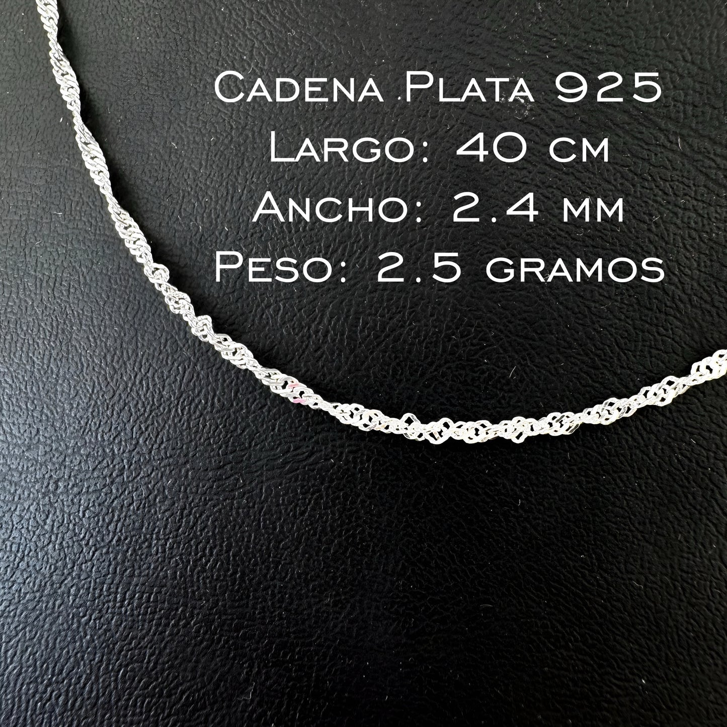 Cadena Singapur Plata 925 2.2 mm x 40 cm 2.2 gr