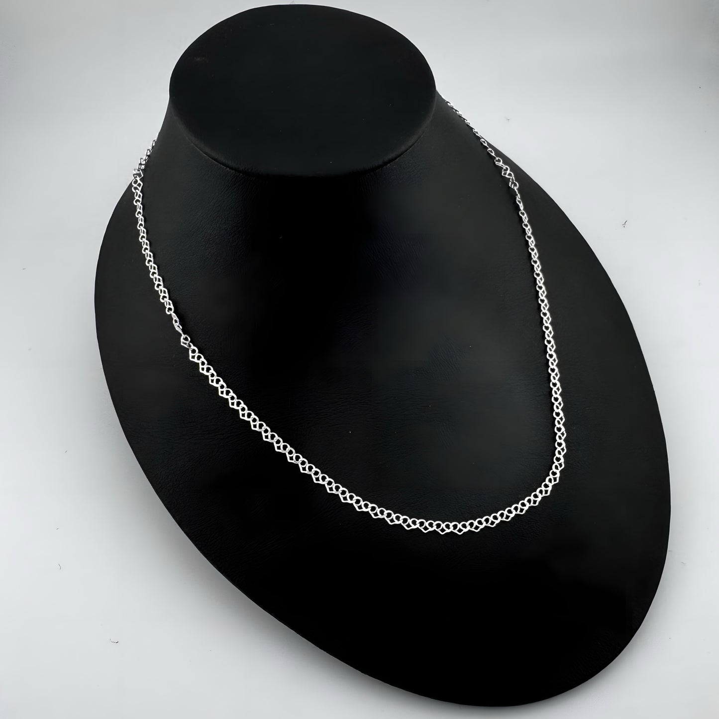Cadena Corazon tejido 🤍 Plata 925 3mm x 40 largo 3.2 gr