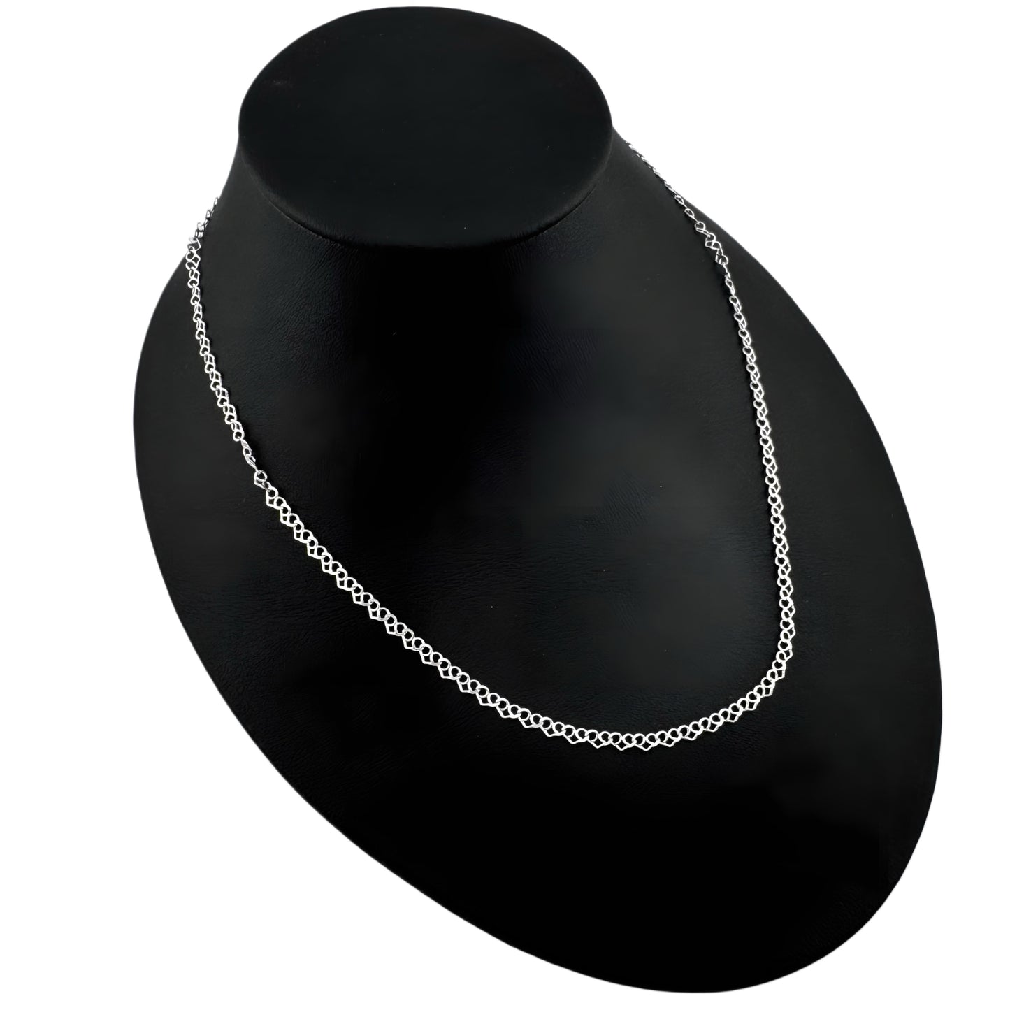 Cadena Corazon tejido 🤍 Plata 925 3mm x 40 largo 3.2 gr