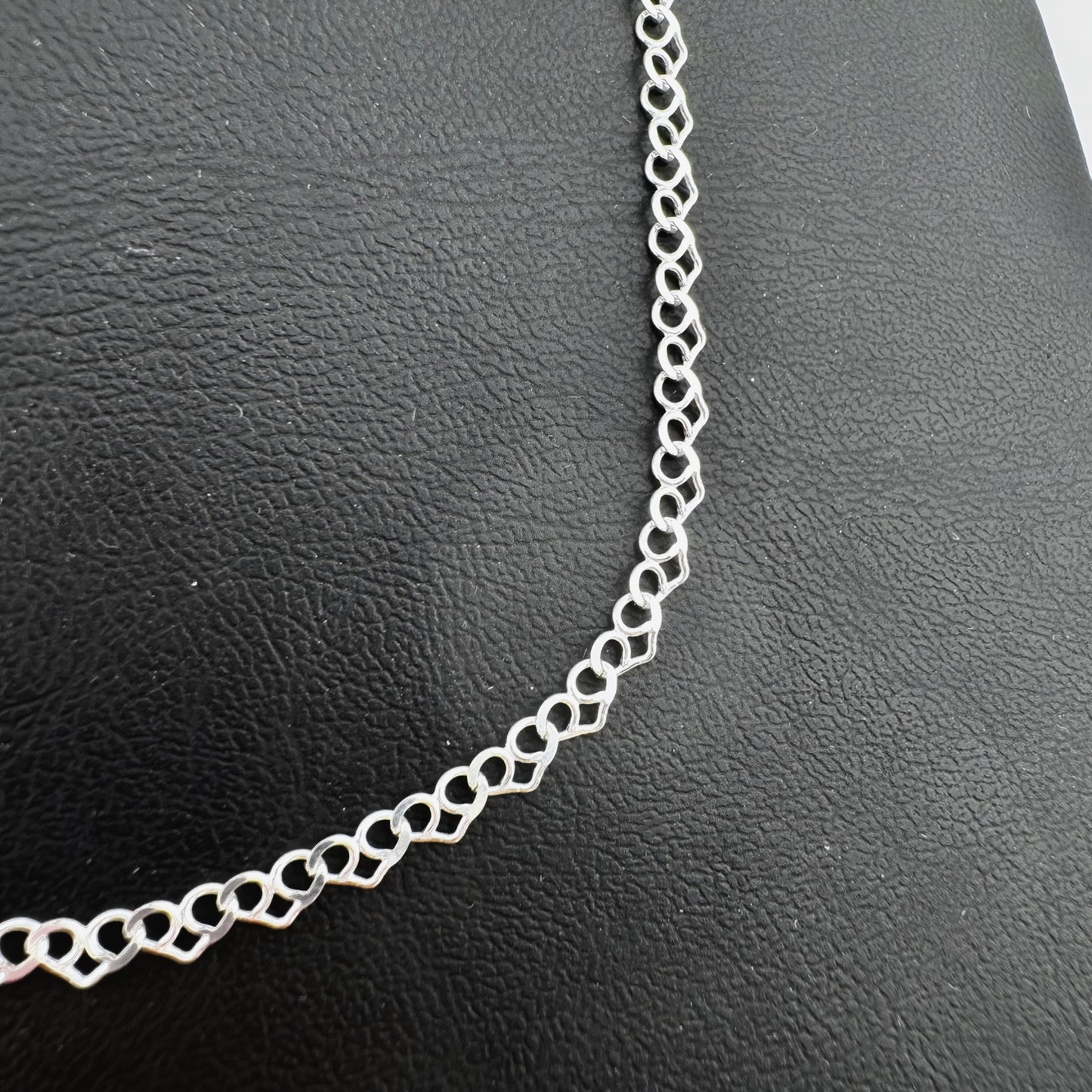 Cadena Corazon tejido 🤍 Plata 925 3mm x 40 largo 3.2 gr