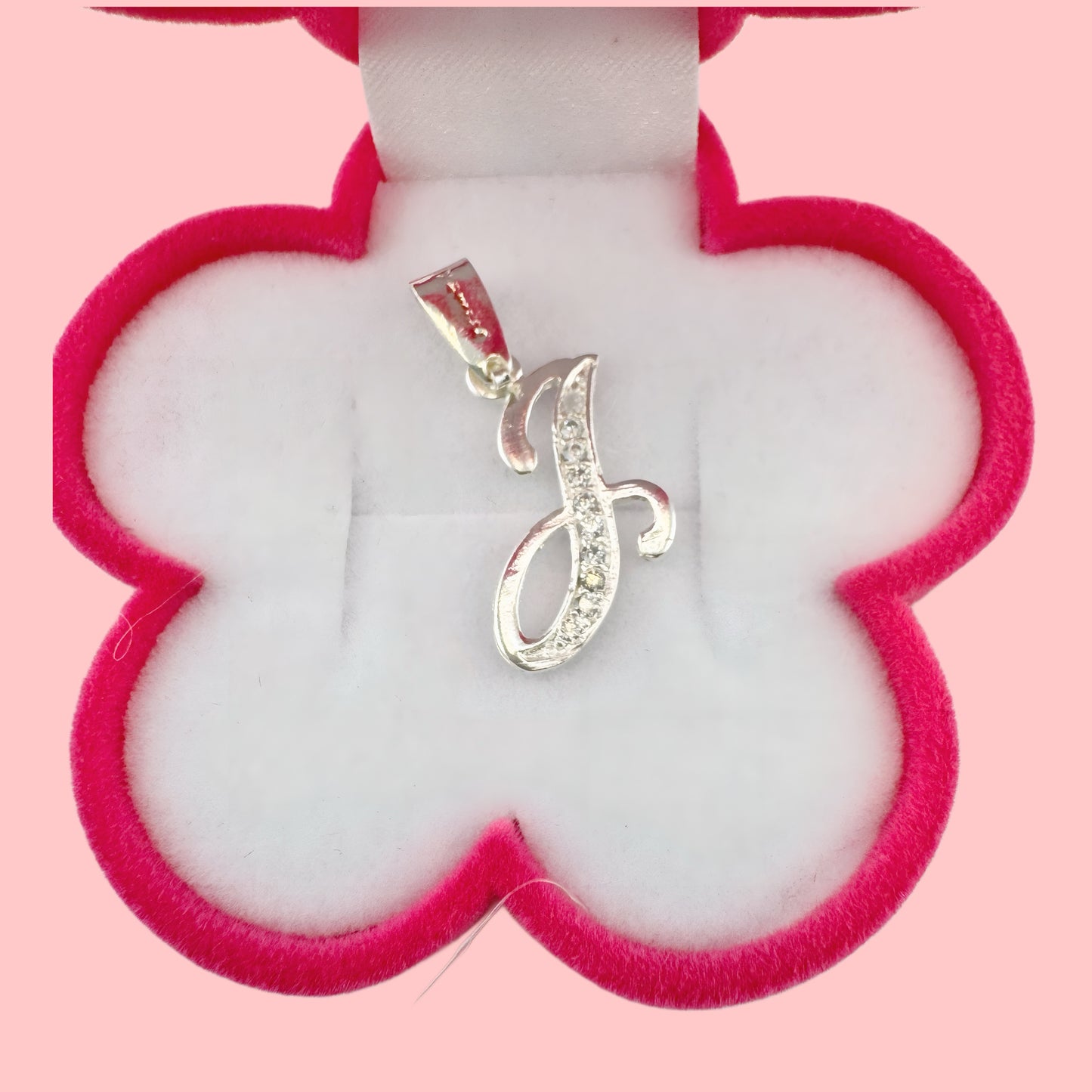 Dije Plata .925 Iniciales con Circonias Pequeño Letra J