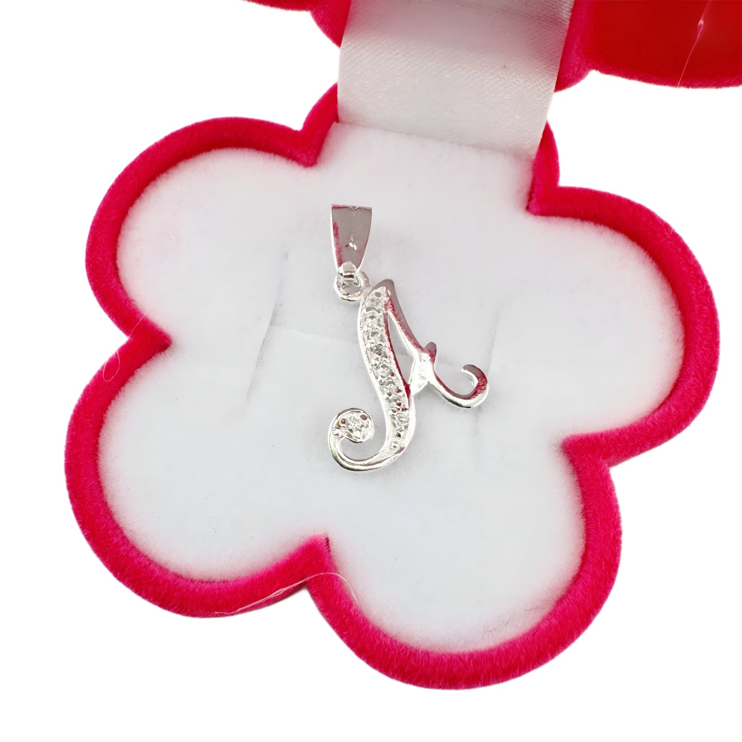 Dije Plata .925 Iniciales con Circonias Pequeño Letra A