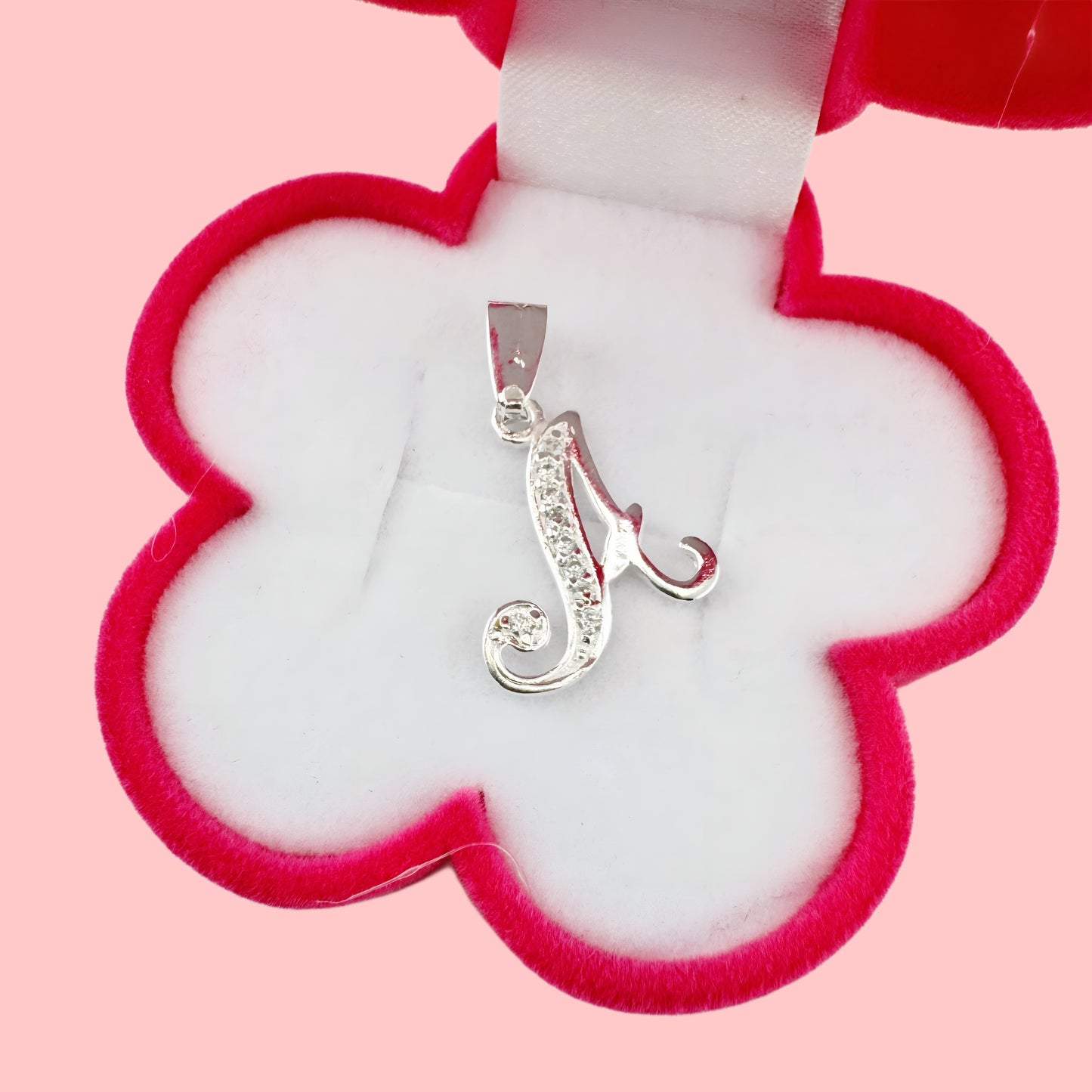 Dije Plata .925 Iniciales con Circonias Pequeño Letra A