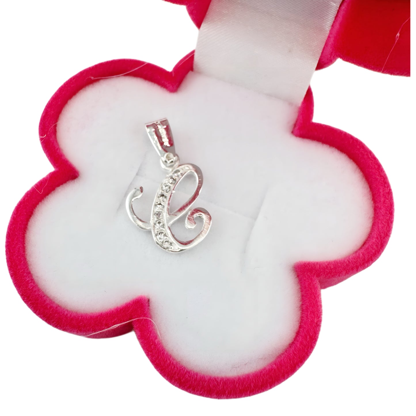 Dije Plata .925 Iniciales con Circonias Pequeño Letra C