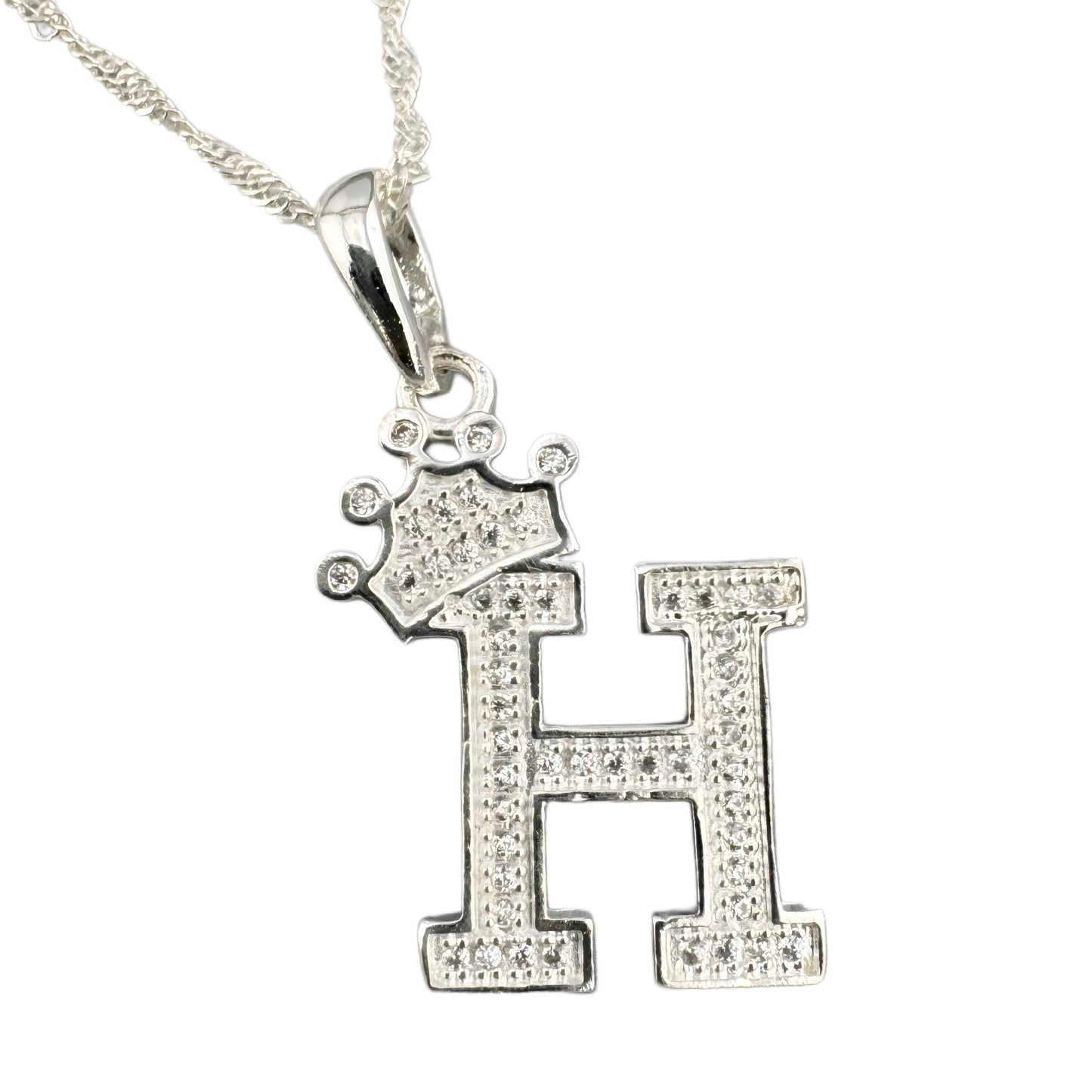 DIJE PLATA 925 LETRA H