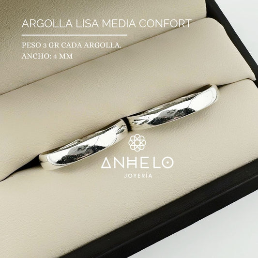 Argolla Lisa 4 mm Media confort