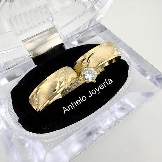 3 piezas Argolla Serpentina con baño de Oro 24k