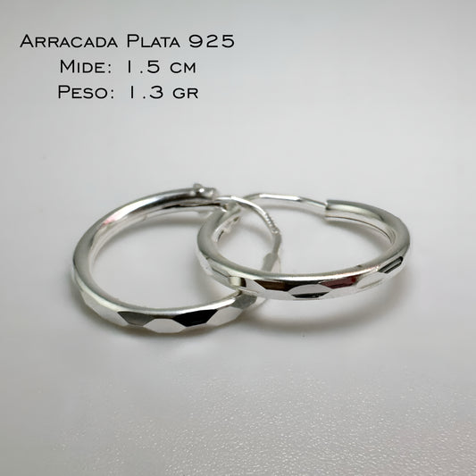 Arracada Facetada 1.5 cm