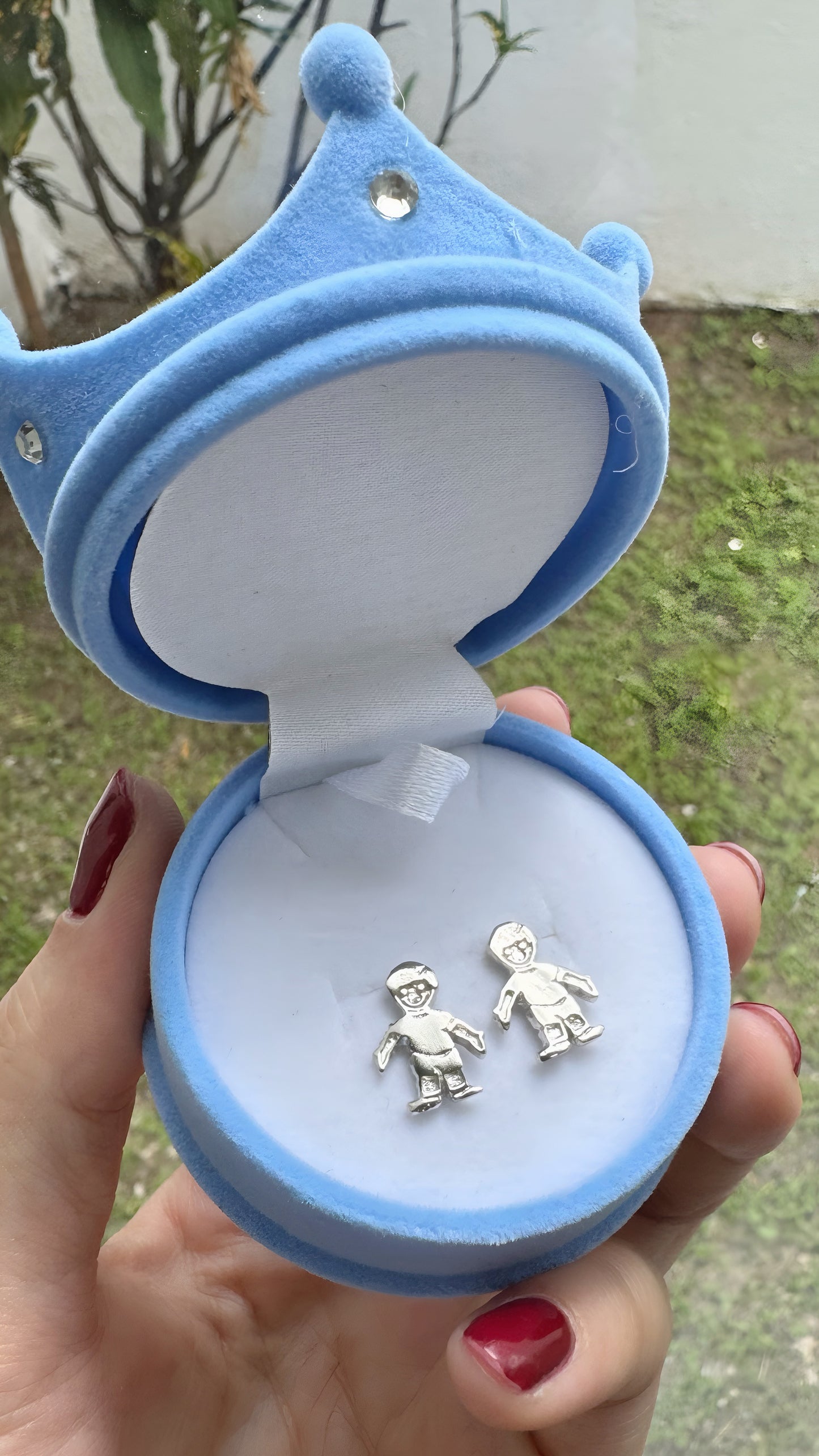 Arete Niño Plata 925 con Rodio