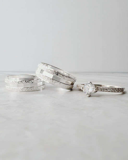 3 piezas Argolla Espejo