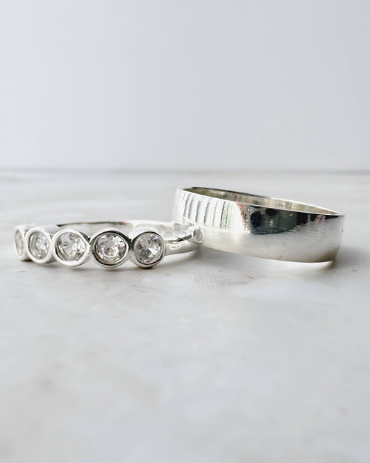 Dúo media churumbela y argolla Lisa